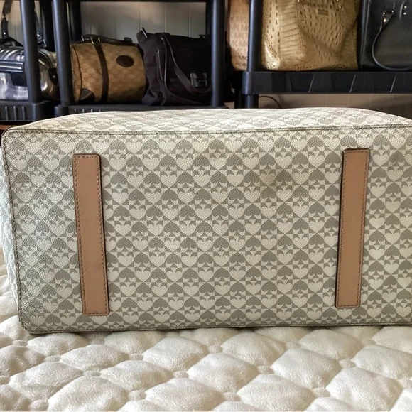 Kate Spade RARE EUC Classic Noel Print weekender tote bag with adjustable strap - Picture 3 of 16